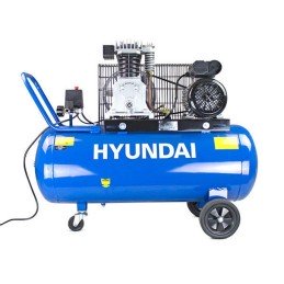 Hyundai 100 Litre Air Compressor, 14CFM/145psi, Twin Cylinder, Belt Drive 3hp