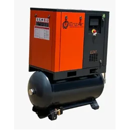 ENZAIR EZ4 T FIXED SPEED ROTARY SCREW AIR COMPRESSOR 4KW 5.5HP 16CFM 10BAR 210L TANK