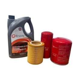 EnzAir EZ11/15 Maintenance Kit 728E2054 with EnzAir Screwshield Pro Compressor Oil