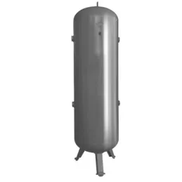 EnzAir Painted 150L Vertical Air Receiver 11 Bar Grey RAL7016 c/w Gauge & Safety Valve