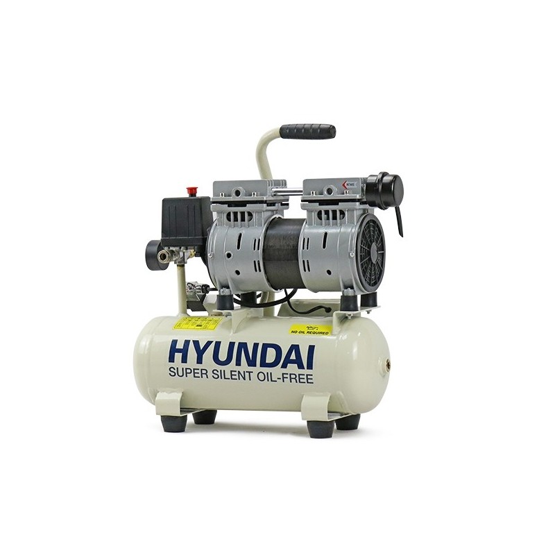 Hyundai 8 Litre Air Compressor, 4CFM/100psi, Silenced, Oil Free, Direct Drive 0.75hp | HY5508